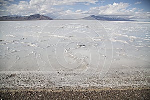 Beautiful bonneville Salt Flats after a summer rain storm