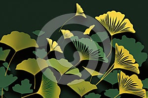 Beautiful botanical composition in a paper cut style design