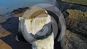 Beautiful Botany Bay and chalk rocks in England from above