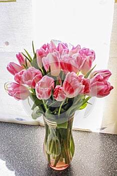 Beautiful bouquet of tulips