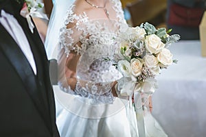 Beautiful bouquet wedding bride wed young adult wedding design photo