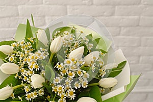 Beautiful bouquet of white flowers.