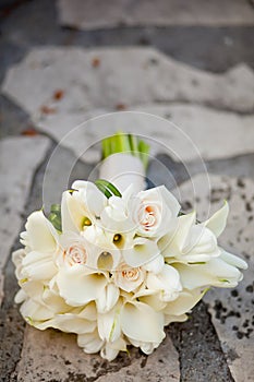 Beautiful bouquet of white flowers