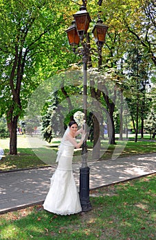 Beautiful bride with a bouquet