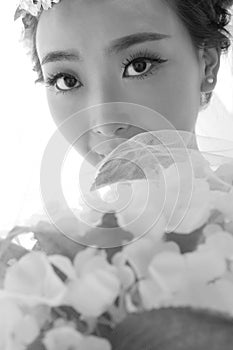 Beautiful bride close-up
