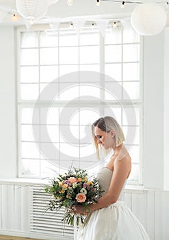 Beautiful bride in a dress