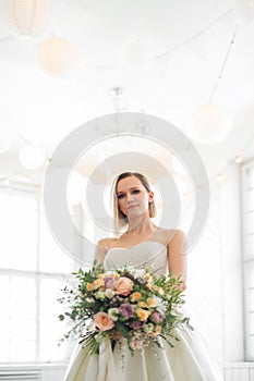 Beautiful bride in a dress