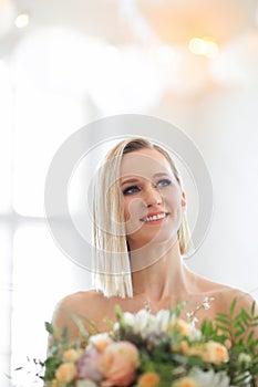 Beautiful bride in a dress