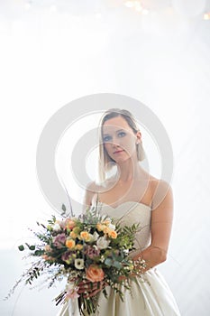 Beautiful bride in a dress