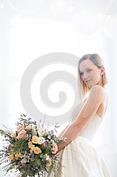 Beautiful bride in a dress