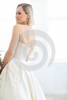 Beautiful bride in a dress