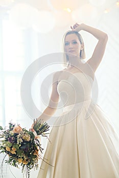 Beautiful bride in a dress