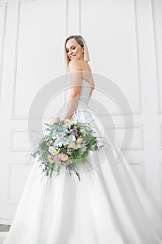 Beautiful bride in a dress