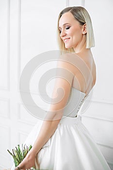 Beautiful bride in a dress