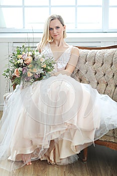 Beautiful bride in a dress