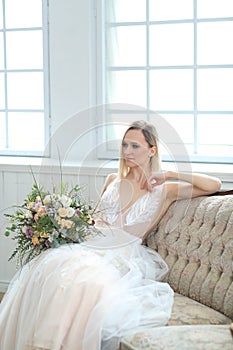 Beautiful bride in a dress