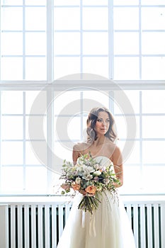 Beautiful bride in a dress