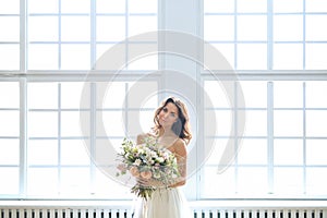 Beautiful bride in a dress