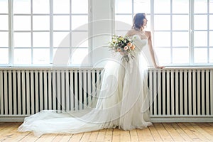 Beautiful bride in a dress