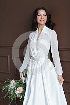 Beautiful bride in a dress