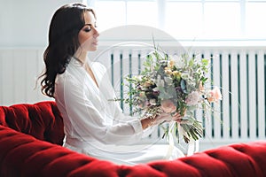 Beautiful bride in a dress