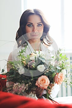 Beautiful bride in a dress