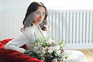 Beautiful bride in a dress