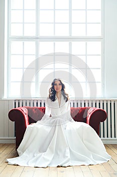 Beautiful bride in a dress