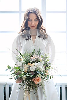 Beautiful bride in a dress