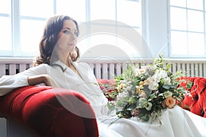 Beautiful bride in a dress