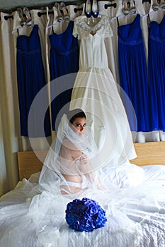 Beautiful Bride on Her Wedding Day.