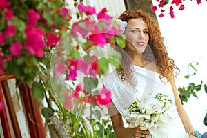 Beautiful bride in her wedding day