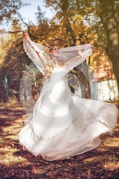 Beautiful bride in her wedding day