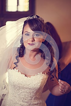 Beautiful bride on her wedding day