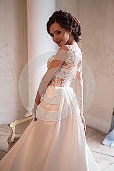 Beautiful bride in luxury dress. young woman in wedding photosession