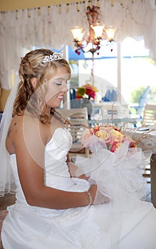 Beautiful bride profile