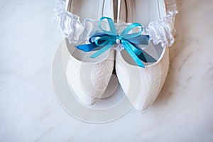 beautiful bride's shoes