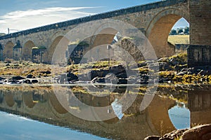 El Puente del Arzobispo, province of Toledo, Castille-La Mancha, Spain. The archbishop`s bridge. photo