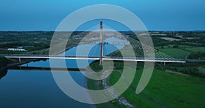 Beautiful bridge over the River Suir in Waterford Ireland 4k