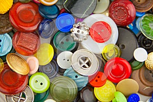 Beautiful abstract sewing background of buttons