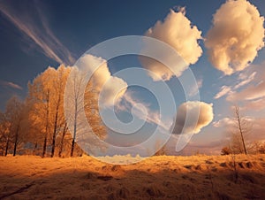 Beautiful bright autumn nature panoramic landscape with golden 1690447000722 6