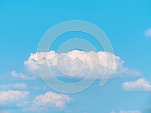 Beautiful bright blue sky with clouds over the sea, nature wallpapers, cloudscape background