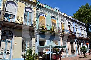 Colorful Reus al Norte district in Montevideo Uruguay photo