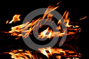 Fire flame water reflection bonfire