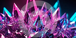 Beautiful bright lucent crystals, close-up abstract background