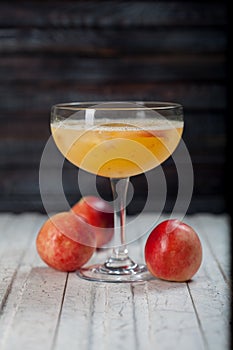 Beautiful, bright spring-summer cocktails made from freshly squeezed fruits and vegetables, on a loft background