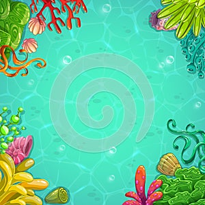 Beautiful bright unferwater background