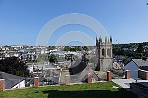 Beautiful Brixham landscape in the middle of a hot bright summer