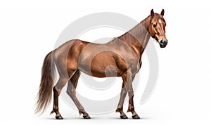 Beautiful brown horse magnificent mane