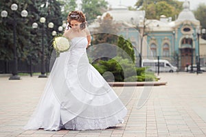 Beautiful brunette bride